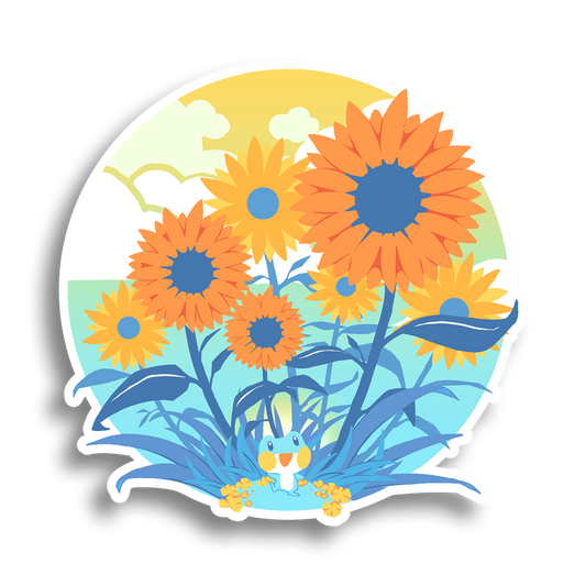 Mangohcake | Frog and Flowers - Sticker
